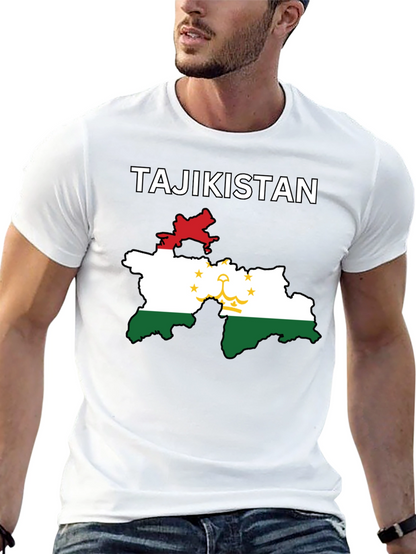 Tajikistan Flag Map T-Shirt