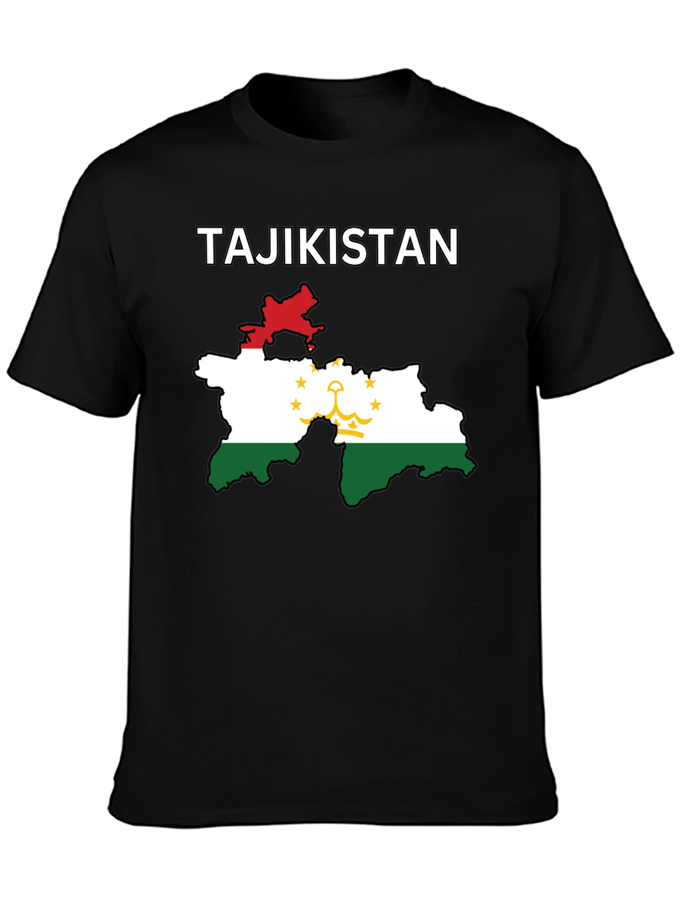 Tajikistan Flag Map T-Shirt