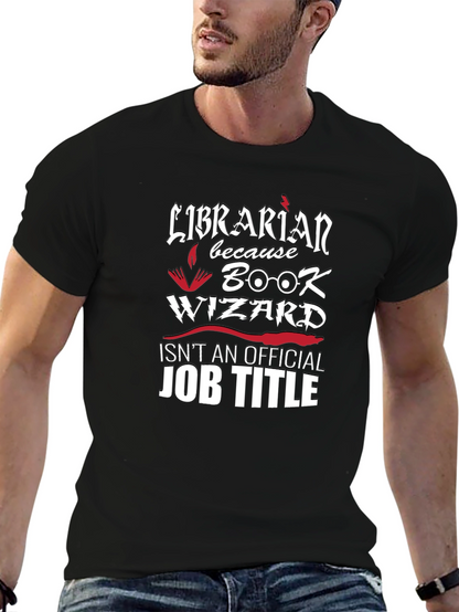 Librarian Book Wizard Graphic Novelty T-Shirt