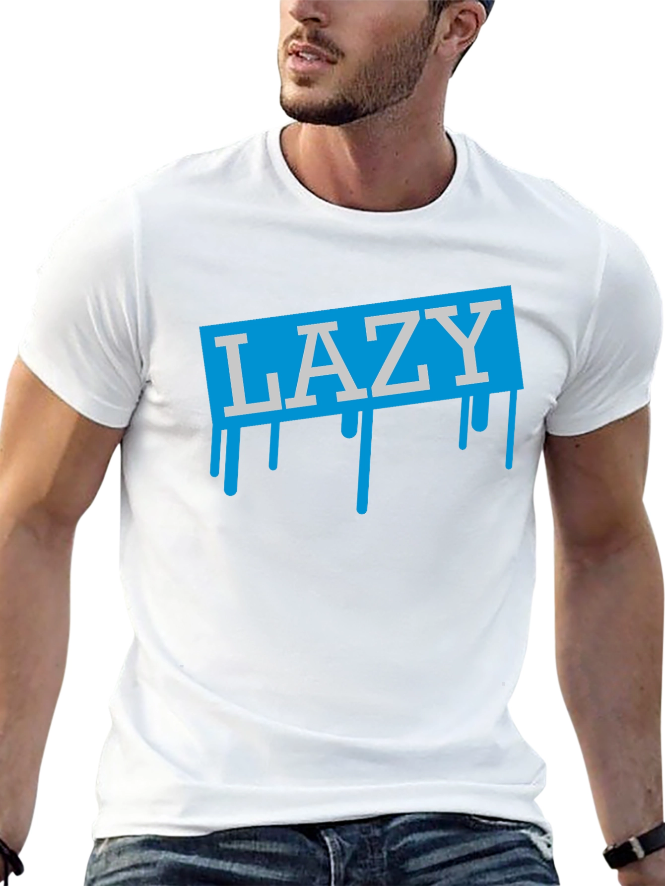 LAZY Drip Graphic T-Shirt - Mens Casual Tee