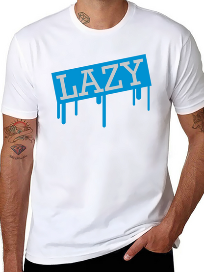 LAZY Drip Graphic T-Shirt - Mens Casual Tee