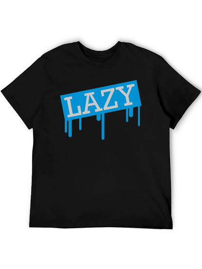 LAZY Drip Graphic T-Shirt - Mens Casual Tee