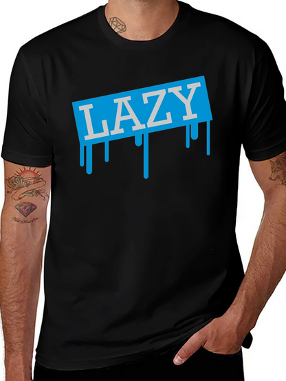 LAZY Drip Graphic T-Shirt - Mens Casual Tee