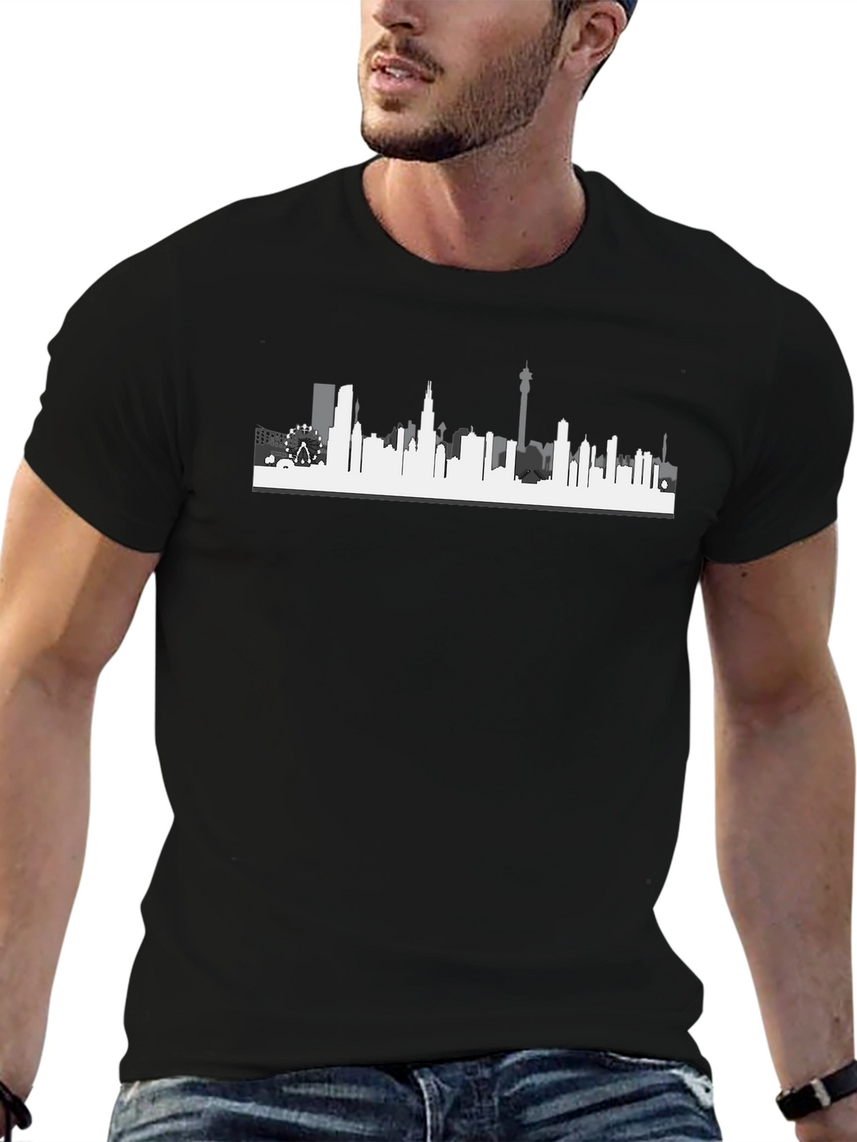 Cityscape Graphic Tee - Modern Skyline T-Shirt