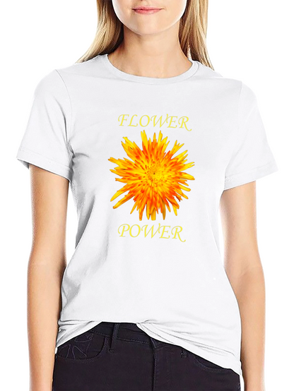 Flower Power Graphic T-Shirt - Black