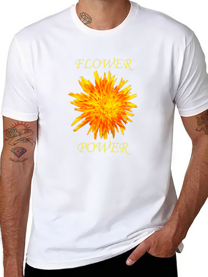 Flower Power Graphic T-Shirt - Black