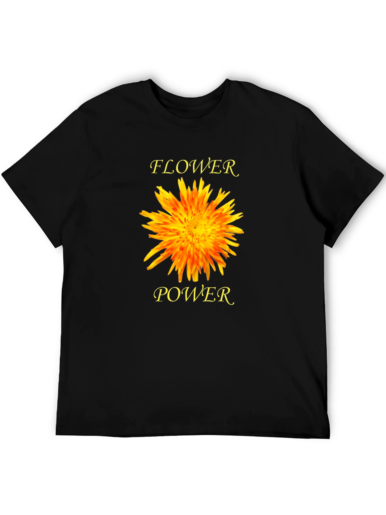 Flower Power Graphic T-Shirt - Black