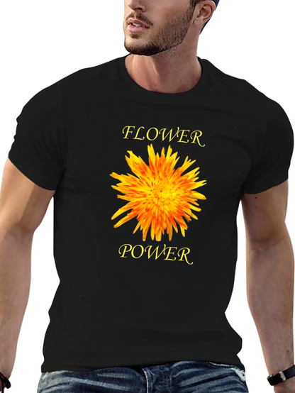 Flower Power Graphic T-Shirt - Black