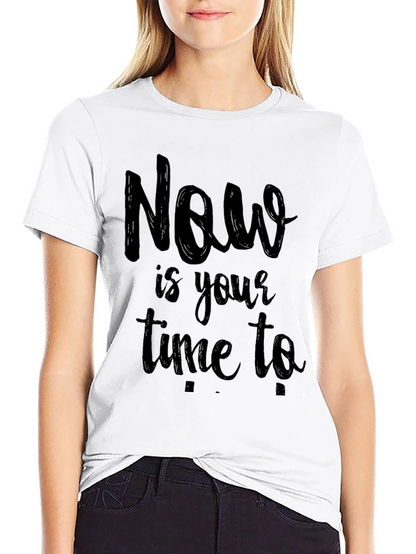 Now is Your Time to Act Mens Black T-Shirt