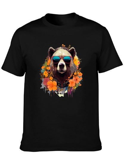 Cool Bear Graphic Tee - Stylish Animal Print T-Shirt