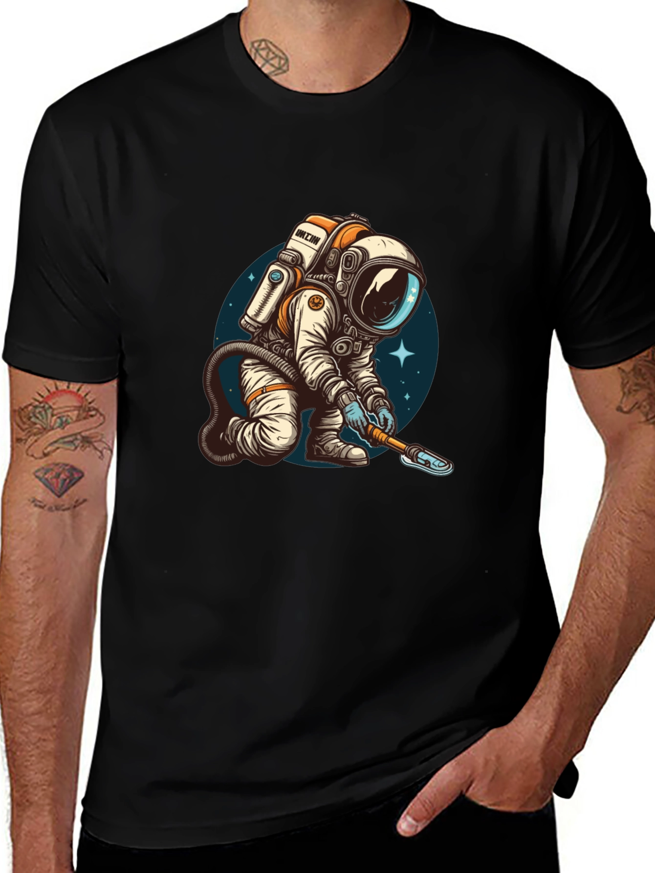 Astronaut Digging T-Shirt - Cool Space Design!