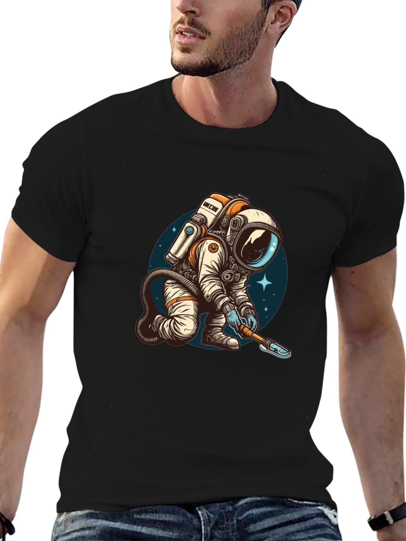 Astronaut Digging T-Shirt - Cool Space Design!