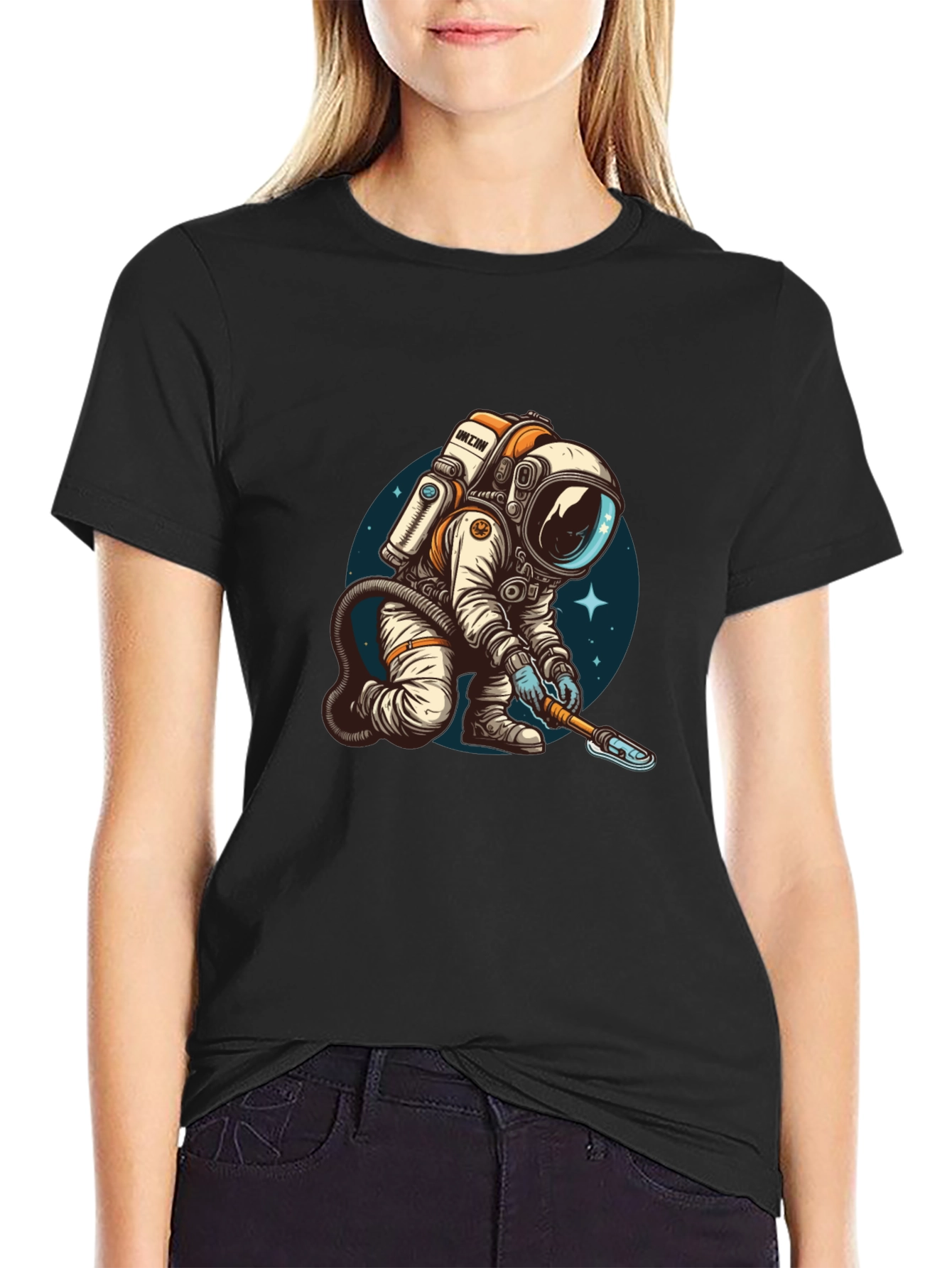 Astronaut Digging T-Shirt - Cool Space Design!