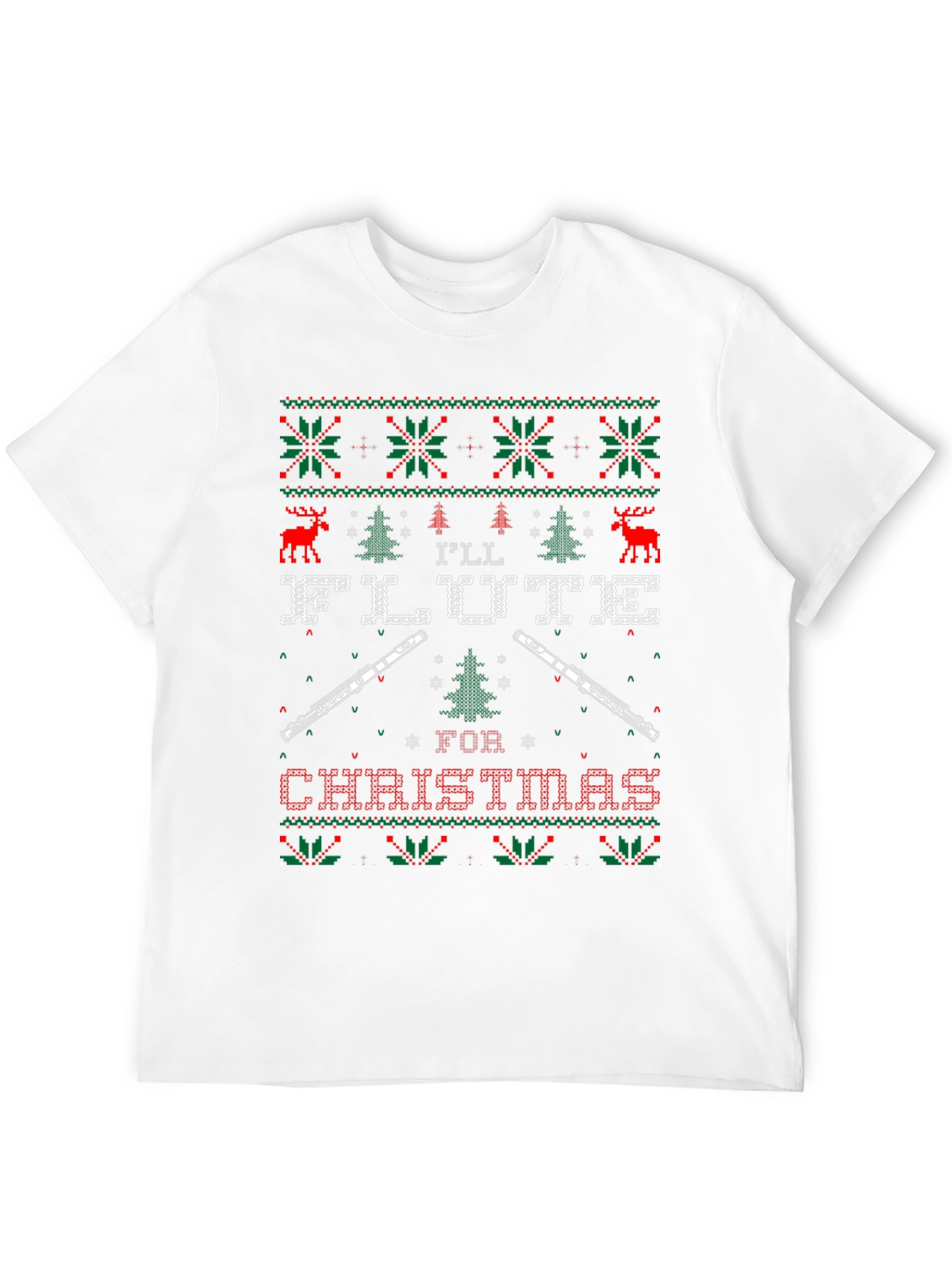 Flute Ugly Christmas Sweater T-Shirt