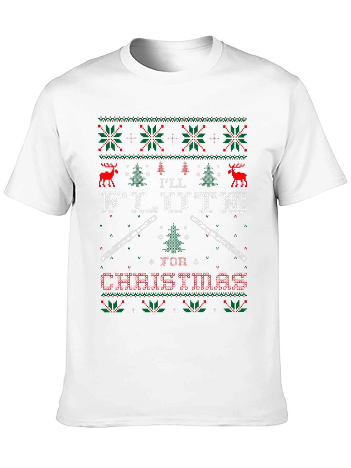 Flute Ugly Christmas Sweater T-Shirt