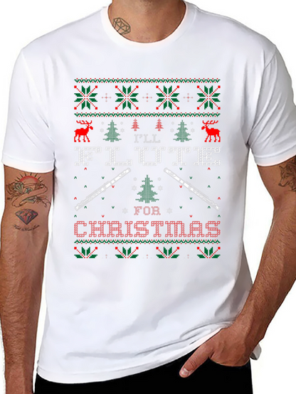 Flute Ugly Christmas Sweater T-Shirt
