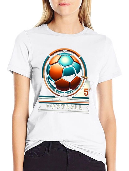 Football Graphic T-Shirt - Black Cotton Tee