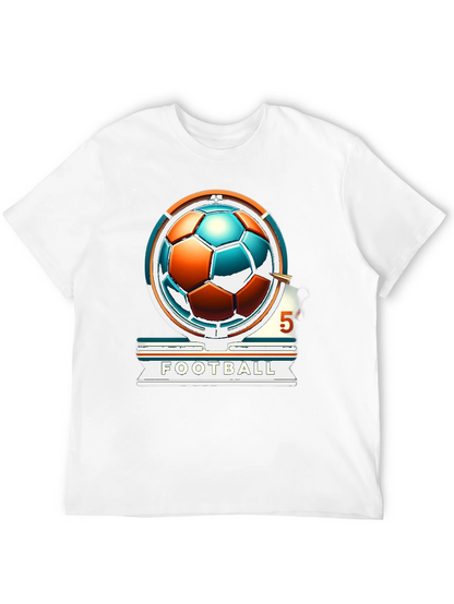 Football Graphic T-Shirt - Black Cotton Tee