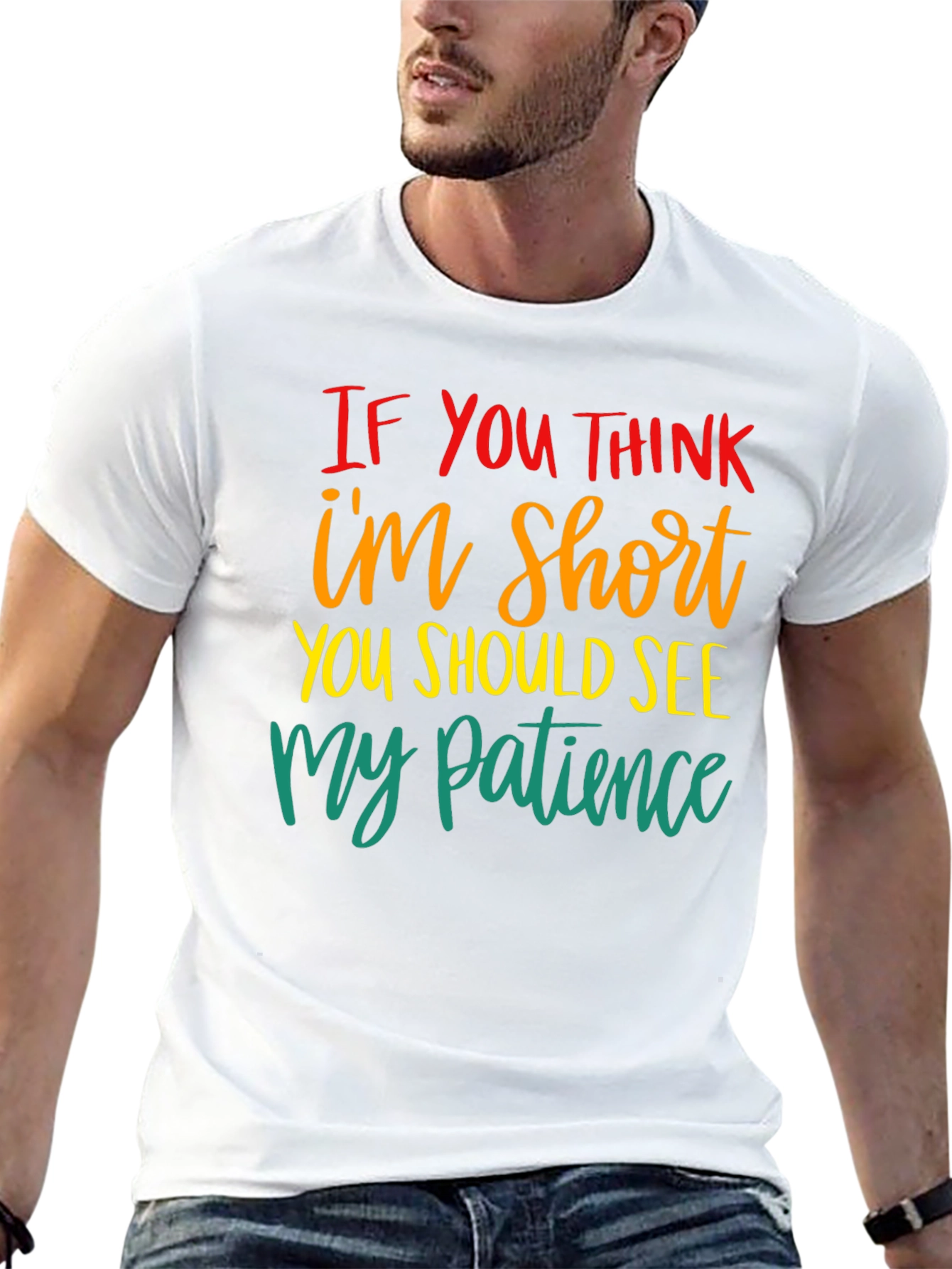 Humorous Short Patience Graphic T-Shirt