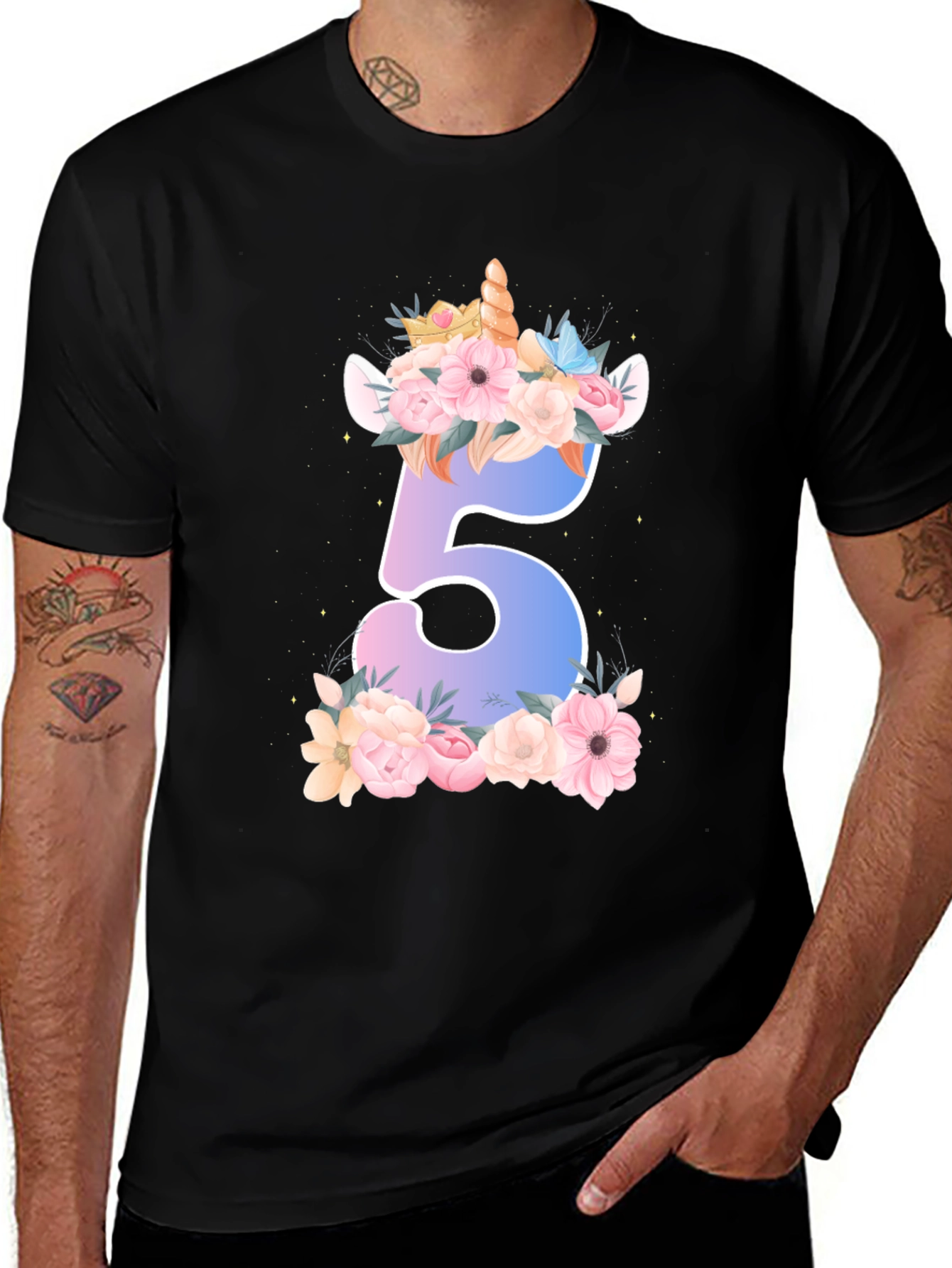 Unicorn Number 5 Birthday Shirt