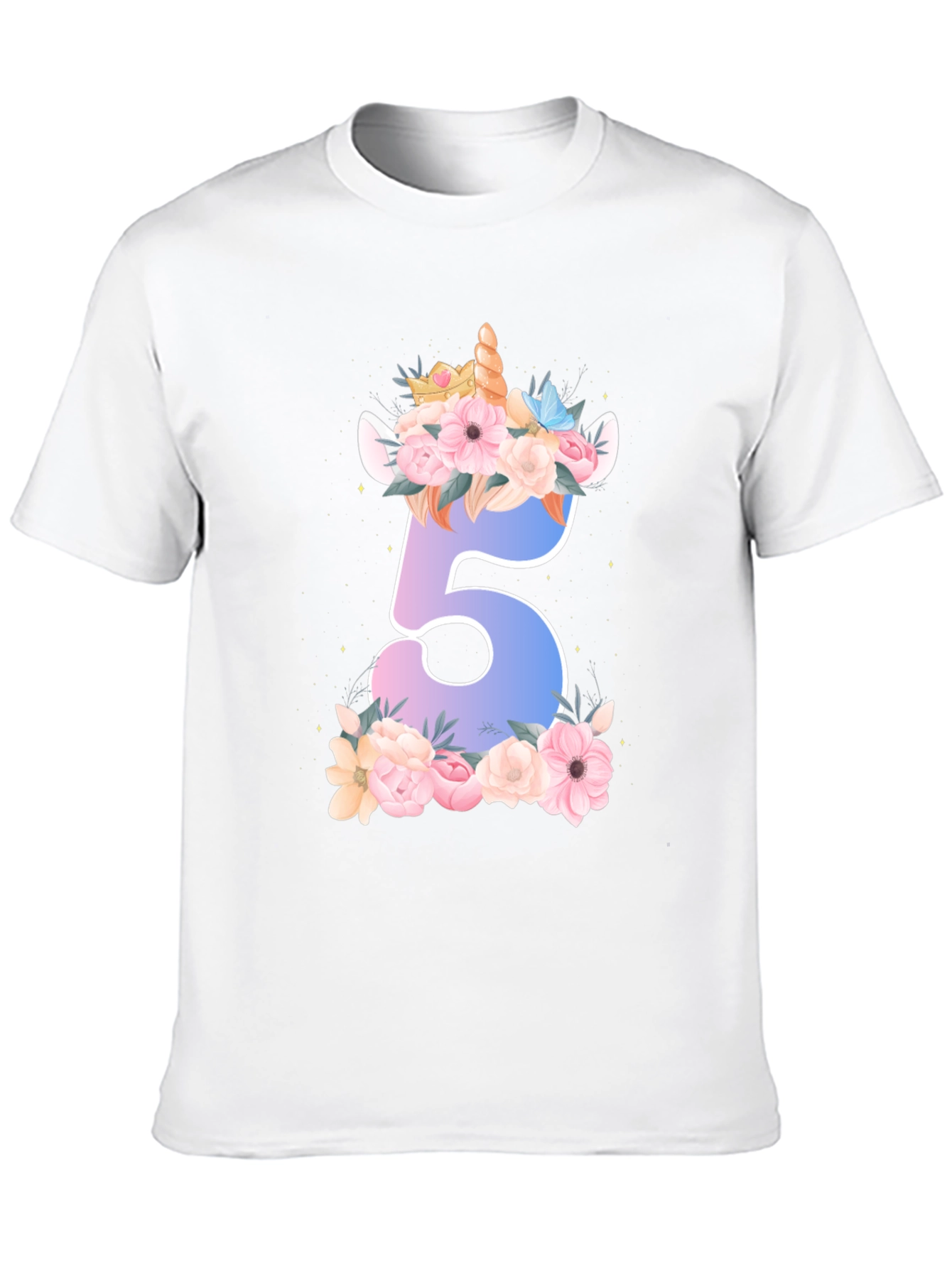Unicorn Number 5 Birthday Shirt