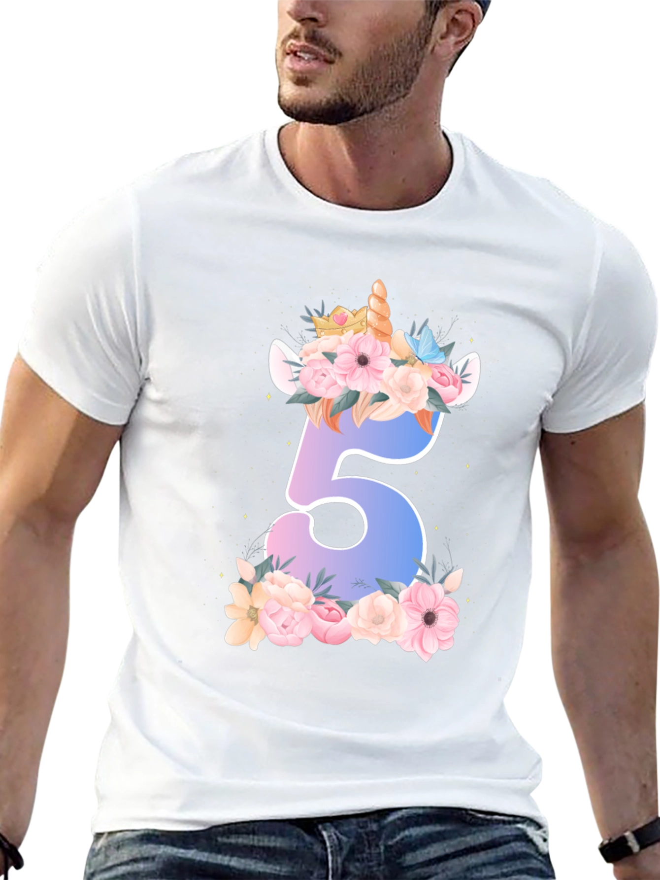 Unicorn Number 5 Birthday Shirt