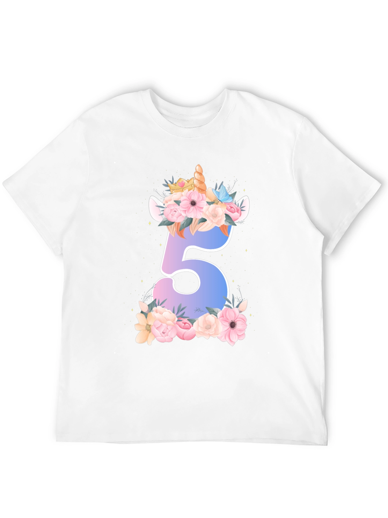 Unicorn Number 5 Birthday Shirt