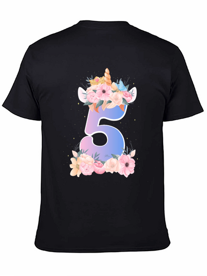 Unicorn Number 5 Birthday Shirt