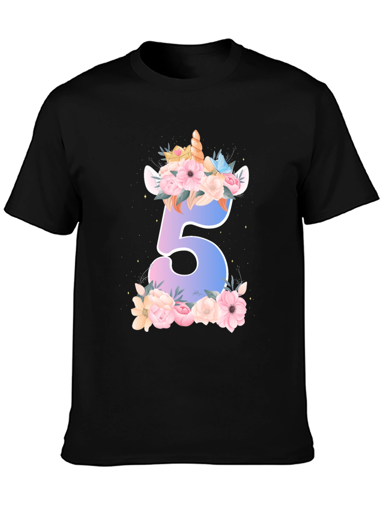 Unicorn Number 5 Birthday Shirt