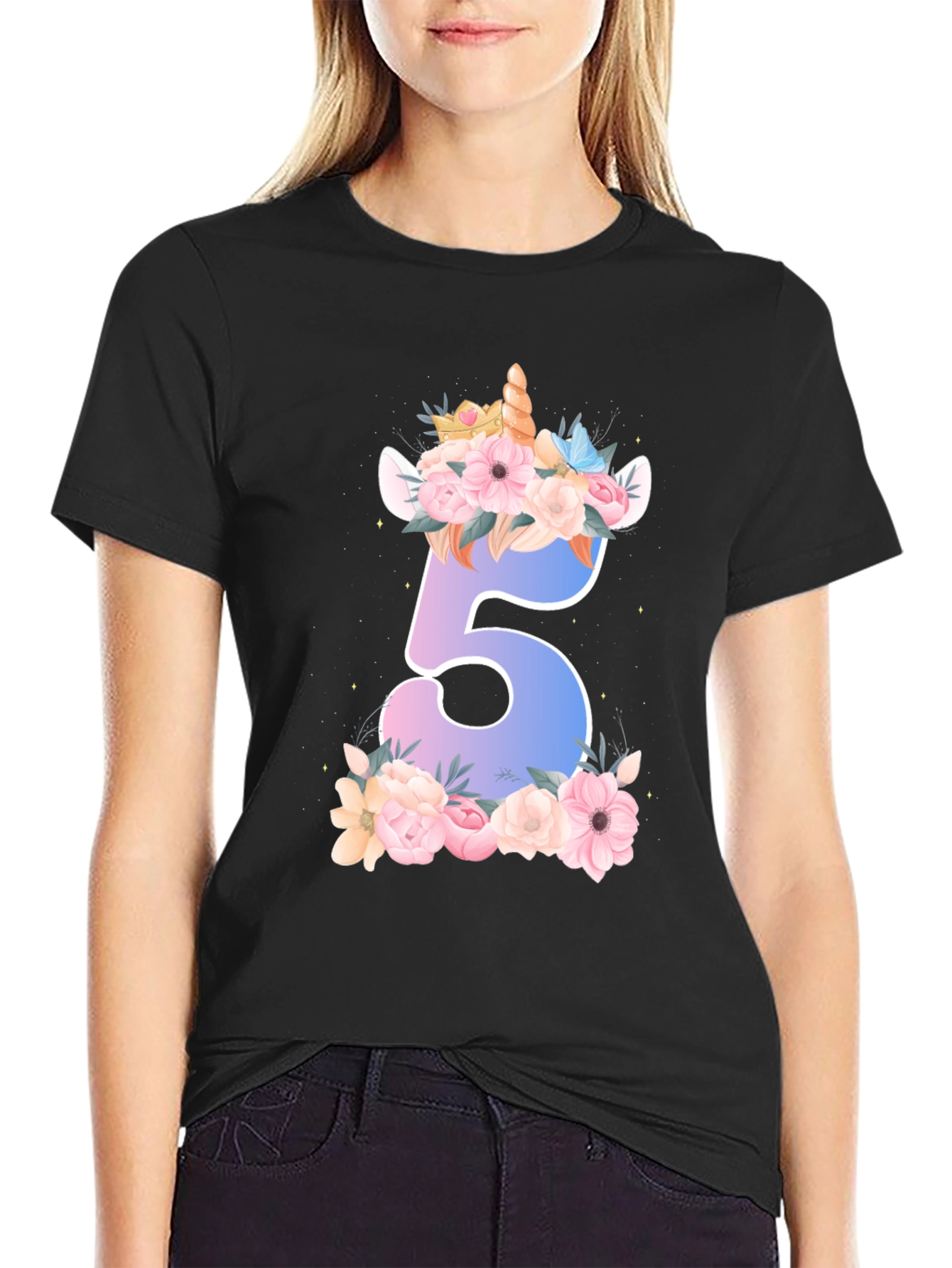 Unicorn Number 5 Birthday Shirt