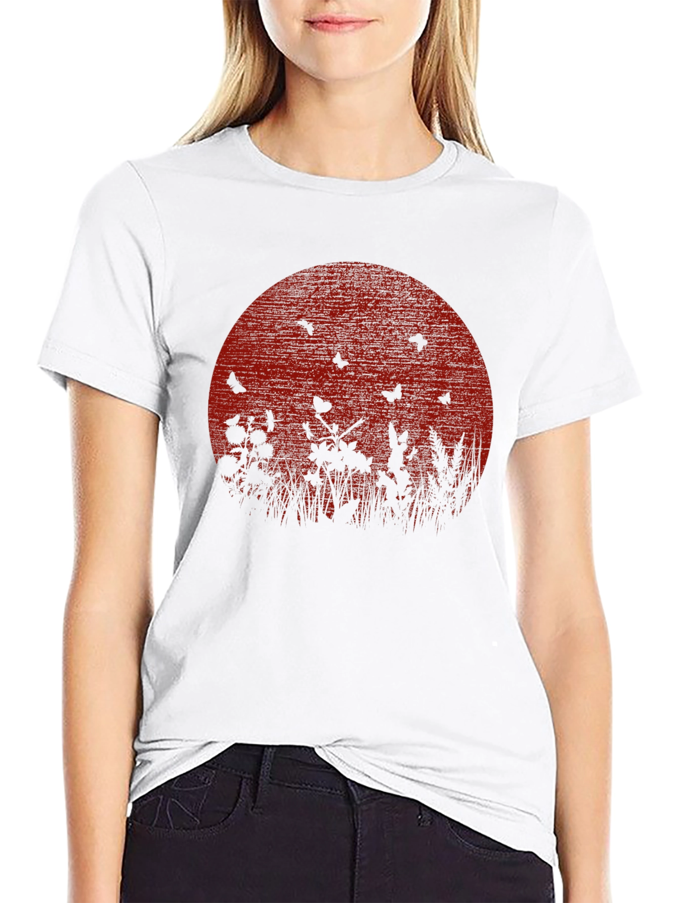 Red Moon Butterfly T-Shirt