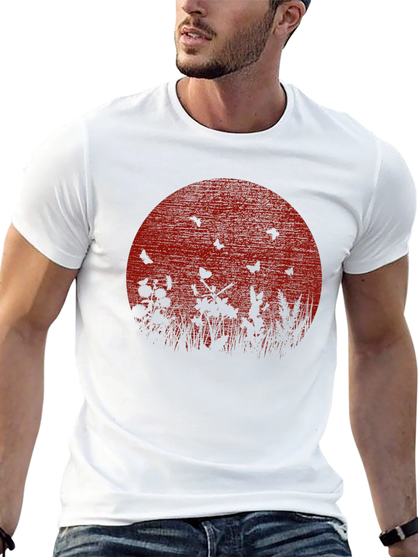 Red Moon Butterfly T-Shirt