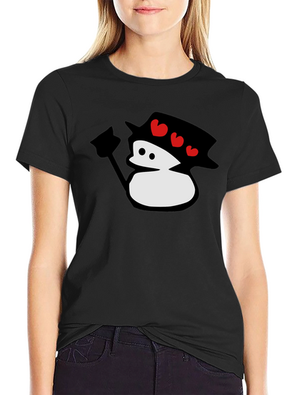 Cute Cartoon Snowman T-Shirt
