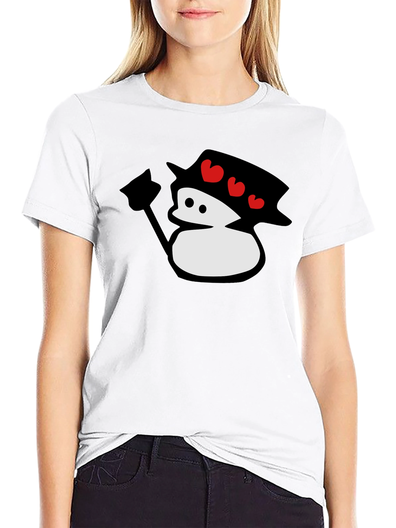 Cute Cartoon Snowman T-Shirt