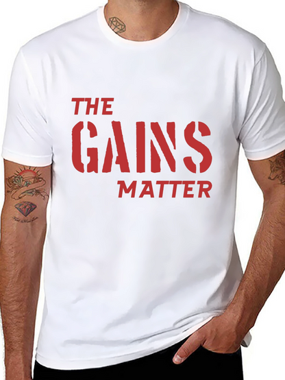 The Gains Matter Black T-Shirt