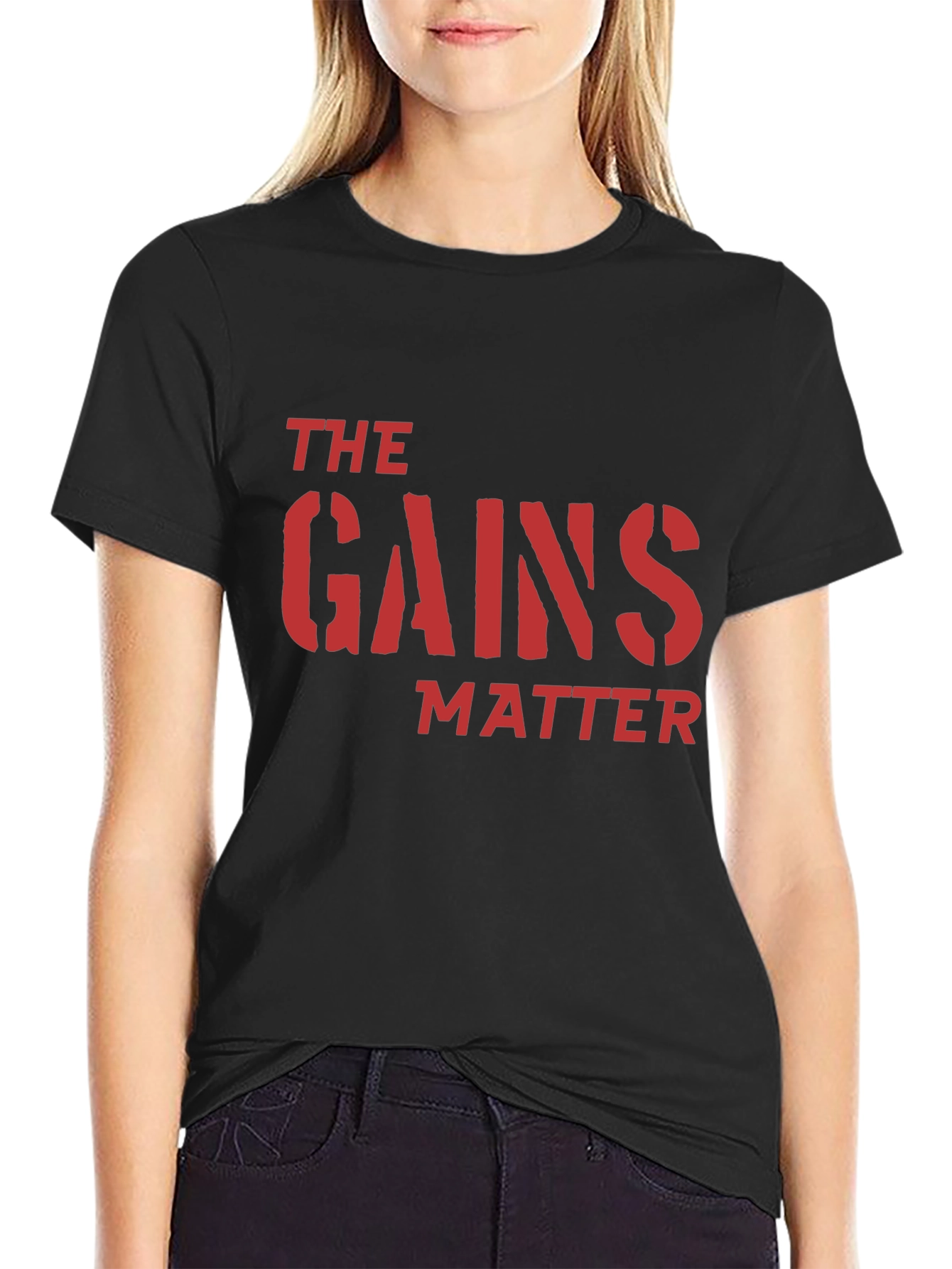 The Gains Matter Black T-Shirt