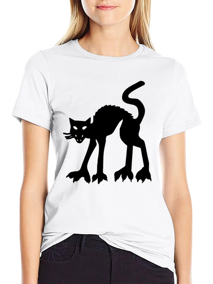 Scary Black Cat T-Shirt