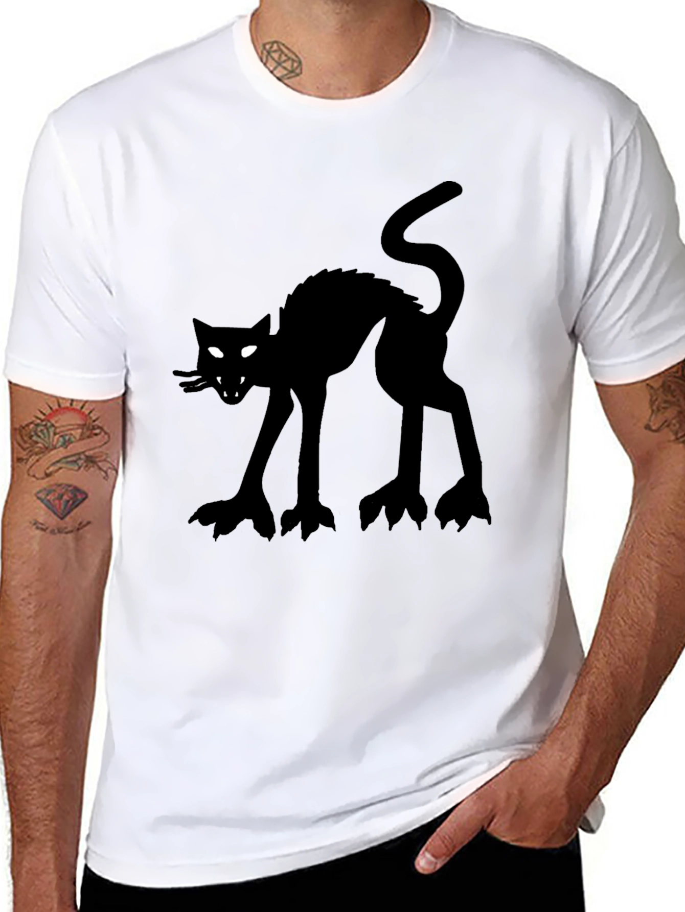 Scary Black Cat T-Shirt
