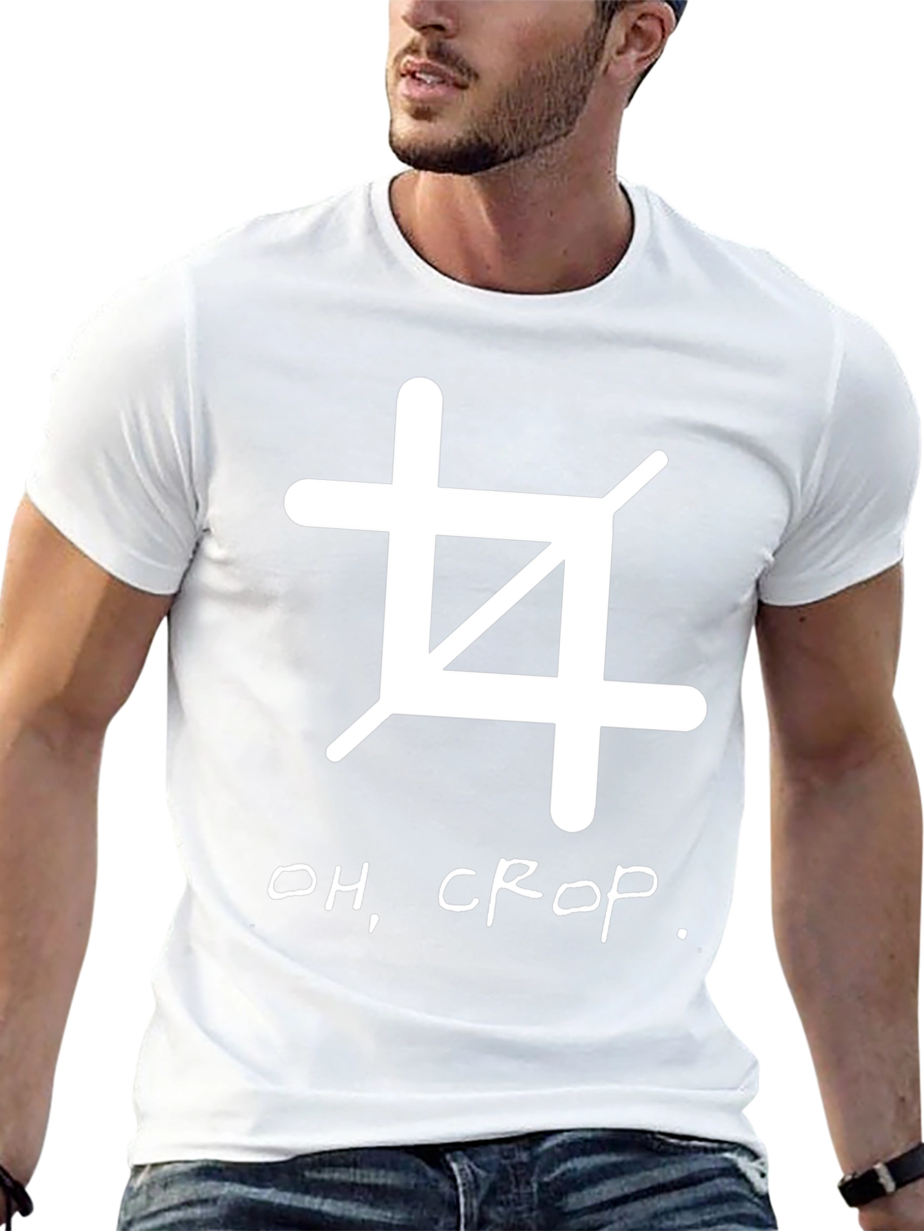 Oh Crop! Black Graphic Tee