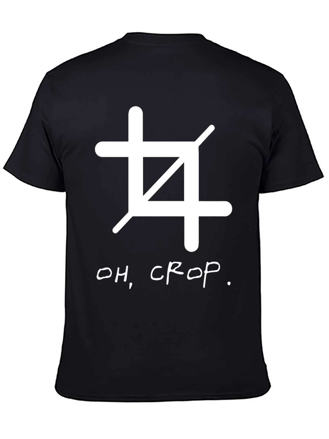 Oh Crop! Black Graphic Tee