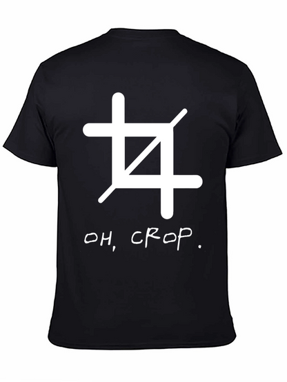 Oh Crop! Black Graphic Tee