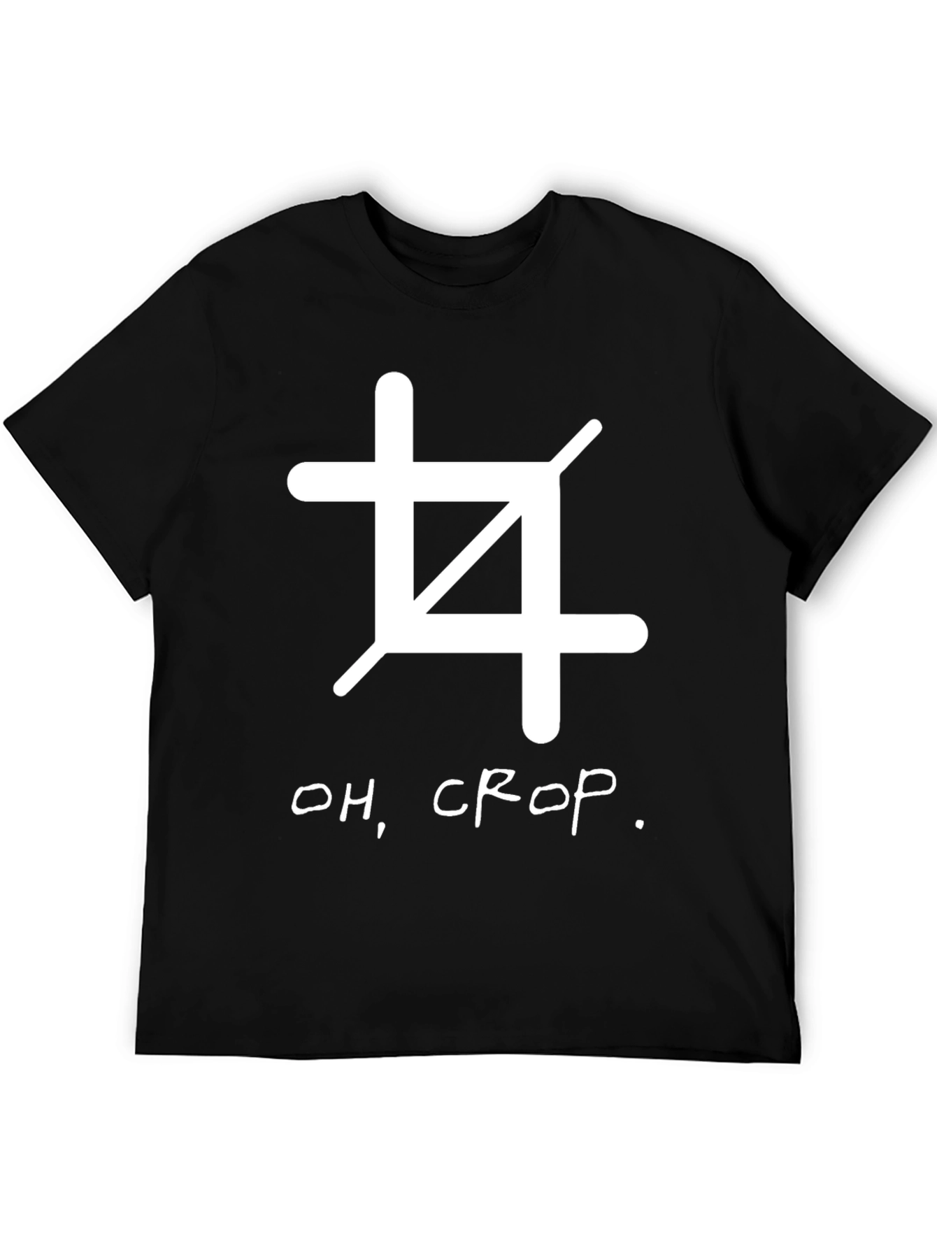 Oh Crop! Black Graphic Tee