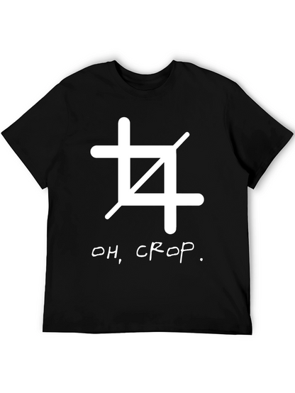 Oh Crop! Black Graphic Tee