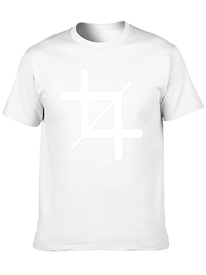 Oh Crop! Black Graphic Tee
