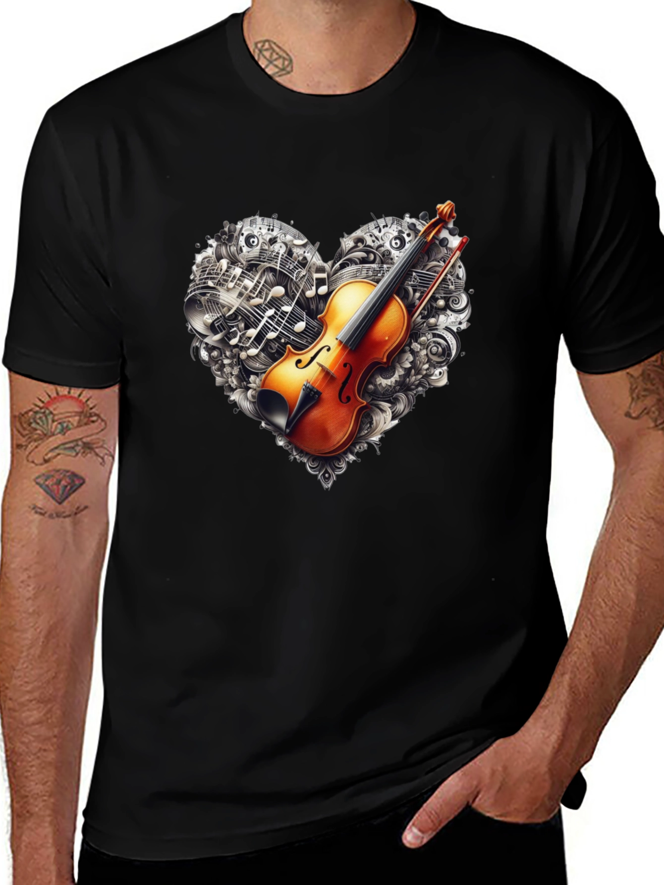 Violin Music Heart T-Shirt