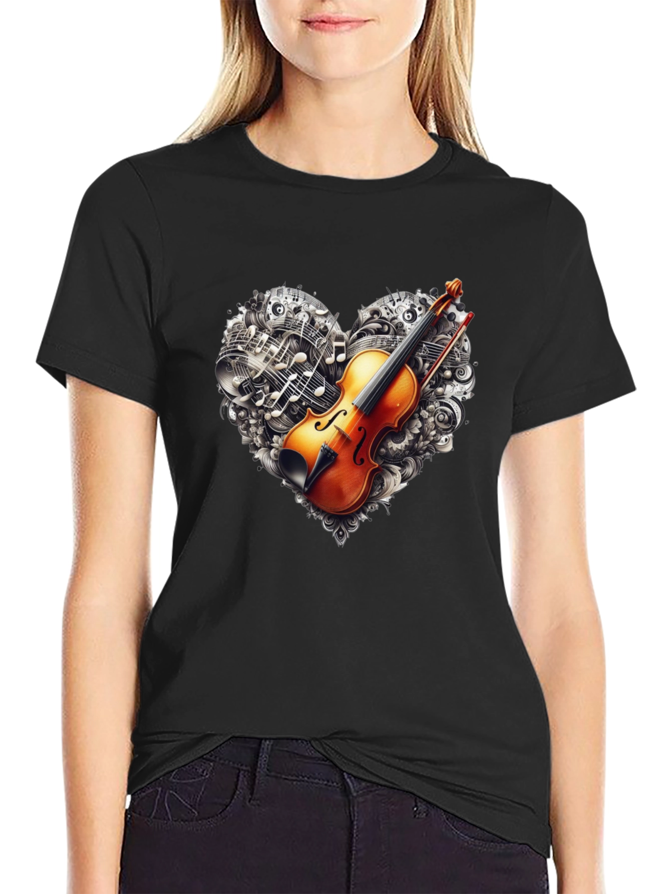 Violin Music Heart T-Shirt