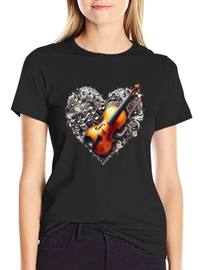 Violin Music Heart T-Shirt