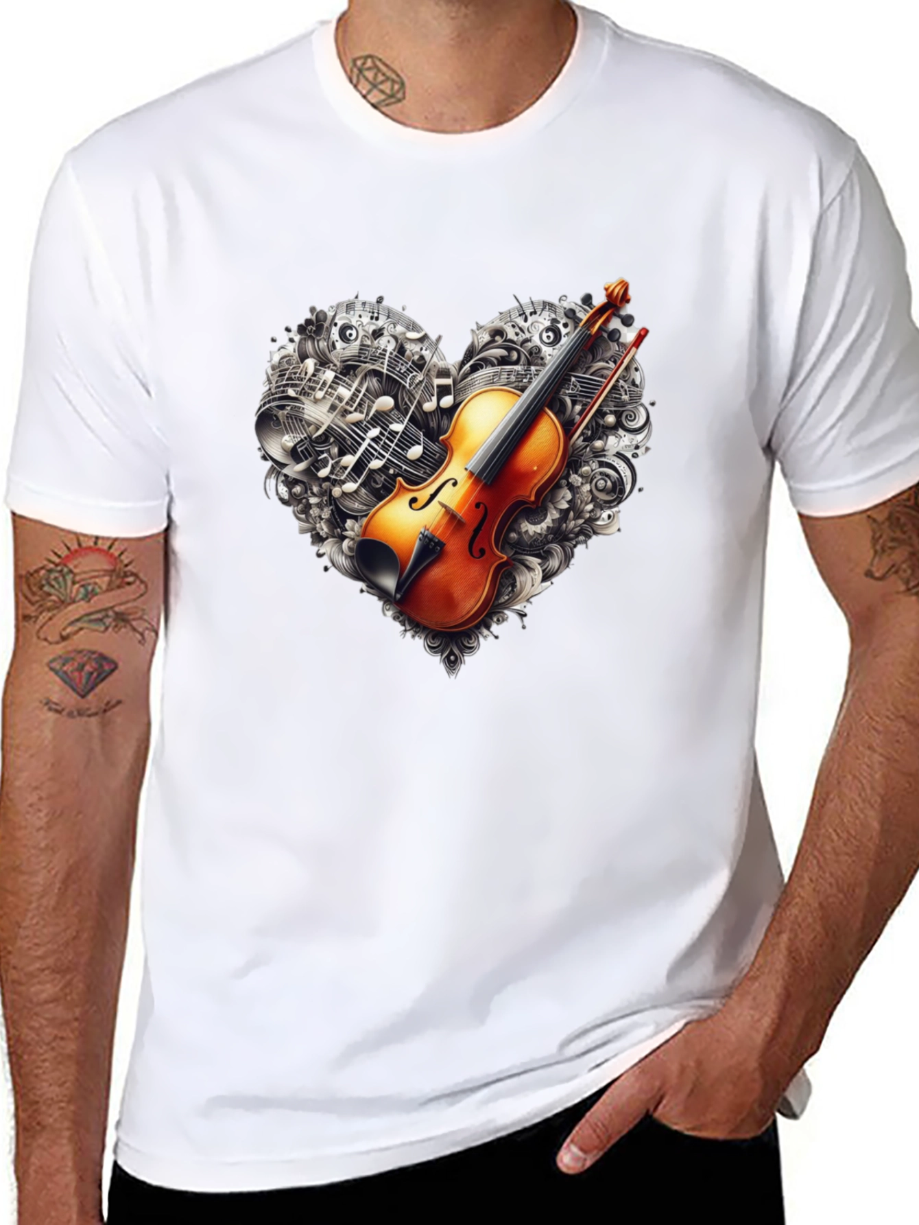 Violin Music Heart T-Shirt