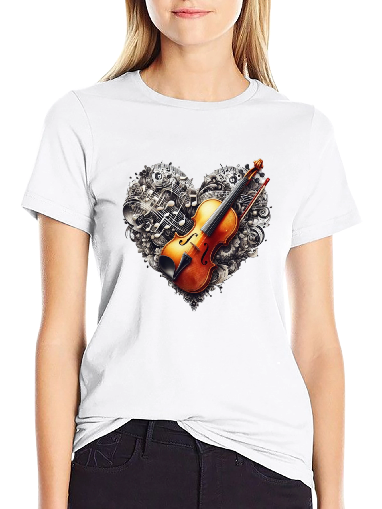 Violin Music Heart T-Shirt