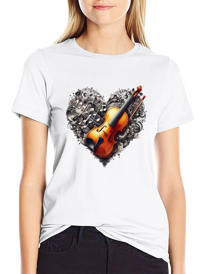 Violin Music Heart T-Shirt